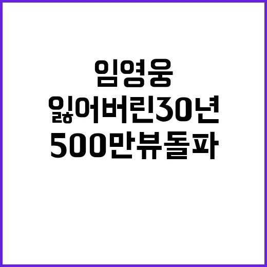 임영웅 잃어버린 30년 영상 500만뷰 돌파!