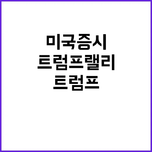 트럼프 랠리 미국 증시 미래는 과연?