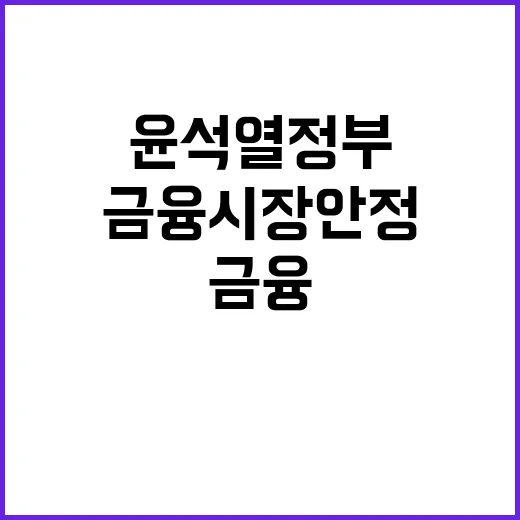 금융시장 안정 윤석열 정부의 국민 자산 형성!