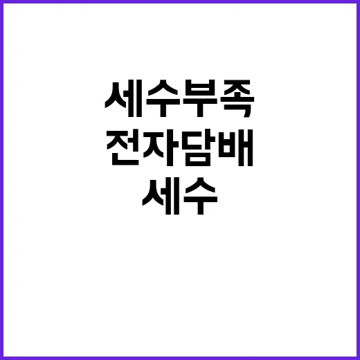 세수부족? 기재부 전자담배 과세 추진 부인!