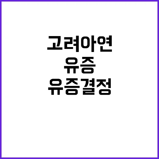 유증 결정 고려아연의 시장 변화 인식 부족?