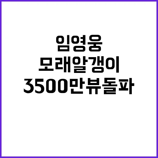 모래 알갱이 임영웅 유튜브 3500만 뷰 돌파!