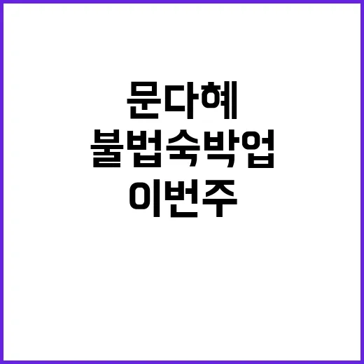 ‘불법 숙박업’ 문…