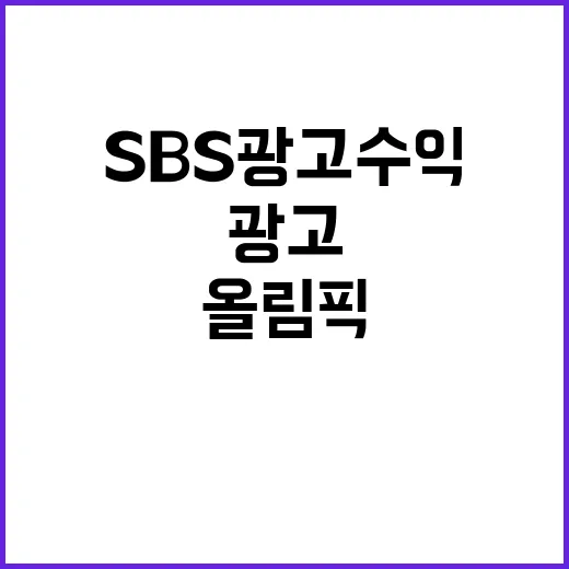 올림픽 SBS 광고 수익 급감 이유는?