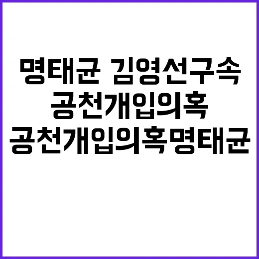 공천개입 의혹 명태균·김영선 구속 이유 공개!