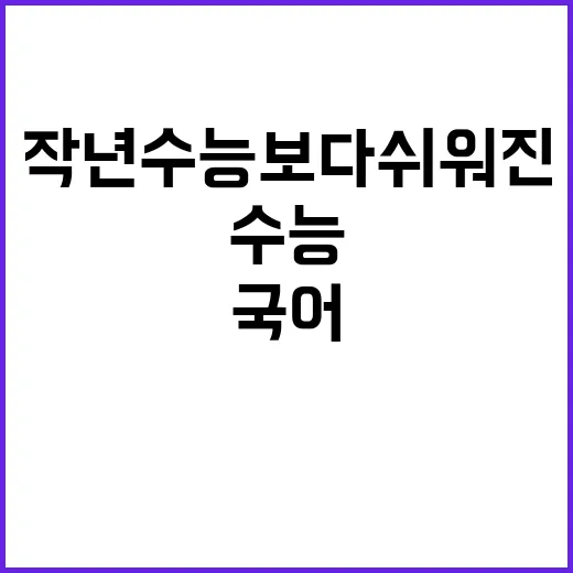 국어 작년 수능보다 쉬워진 수험생의 반응!