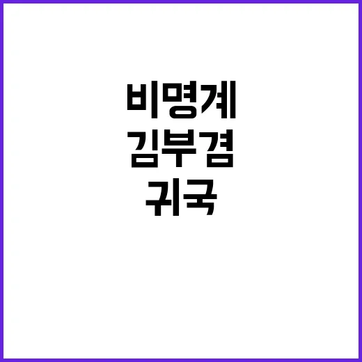 비명계 김부겸 오늘…