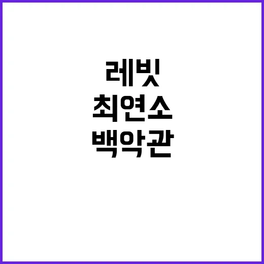 최연소 대변인 백악관의 새로운 얼굴 레빗!