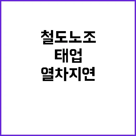 철도노조 태업 열차…