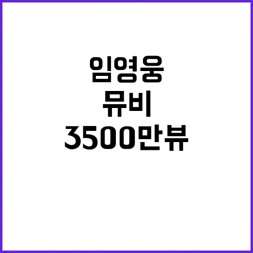 임영웅 뮤비 3500만뷰 돌파! 믿기 어려운 성과!