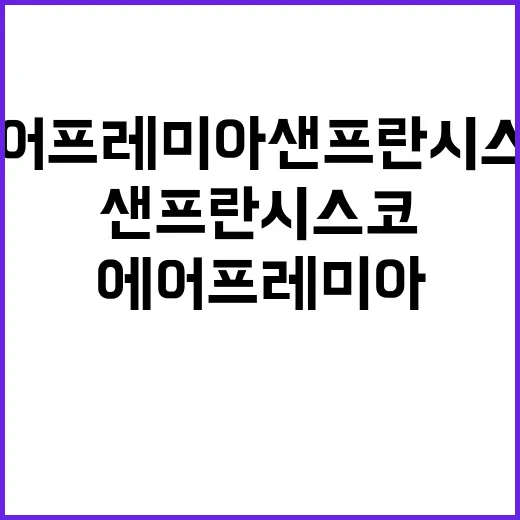 에어프레미아 샌프란시스코 외국인 승객 절반 이상!