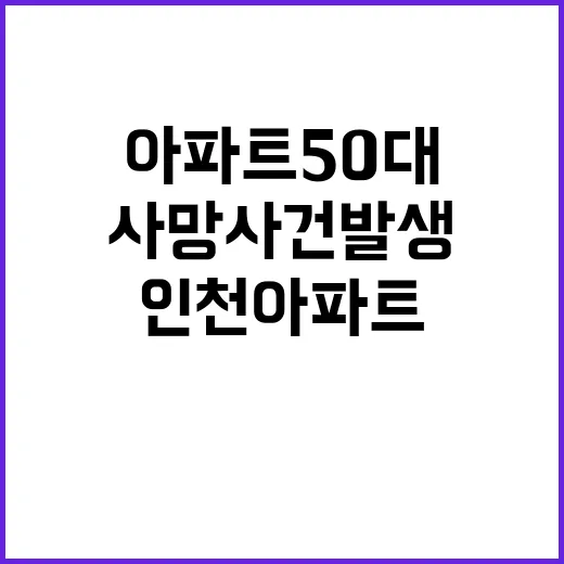 ‘주차장 붕괴’ 인천 아파트 50대 사망 사건 발생!