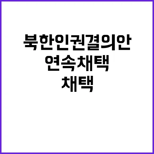 북한 인권 결의안 …