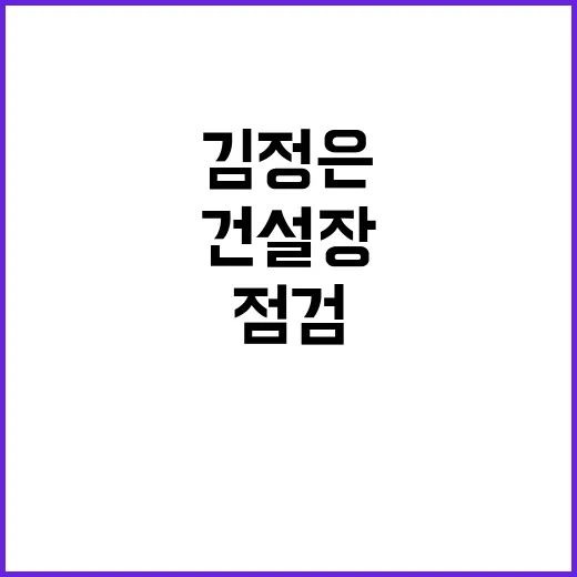 김정은 공장 건설장…