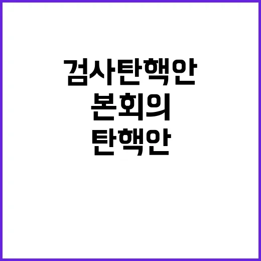 검사 탄핵안 28일…