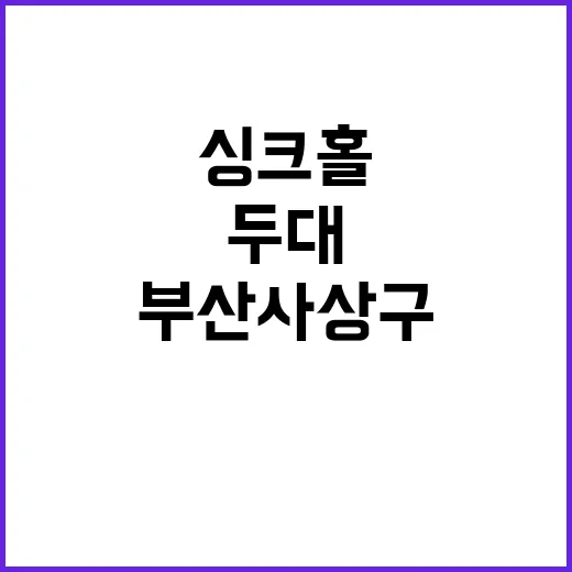 싱크홀 차량 두 대…