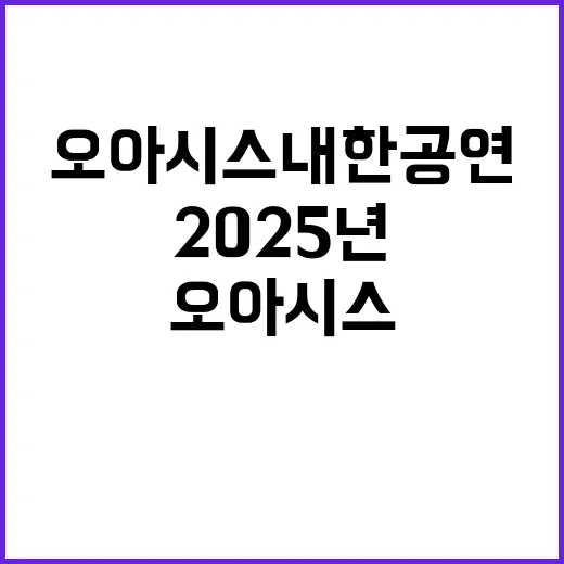 오아시스 내한공연 2025년 기다릴 만한 이유!