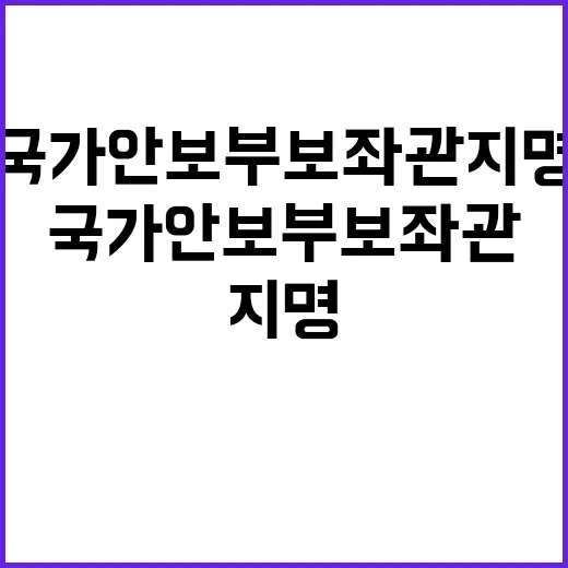 국가안보부보좌관 지명 대북협상 재기대!