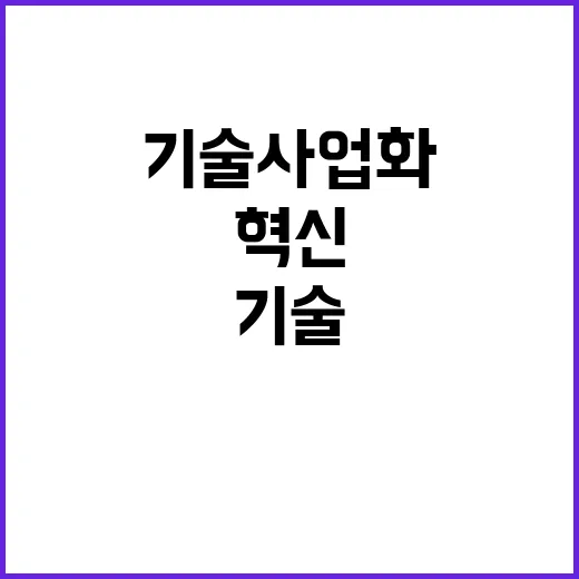 기술 사업화 시장 메커니즘으로 혁신 추진한다!