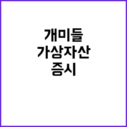 개미들 한국 증시 떠나 가상자산으로 이동 중!