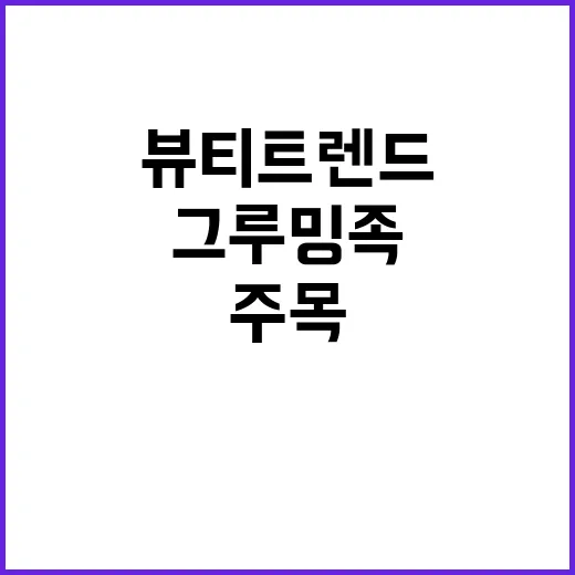 그루밍족 새로운 뷰…