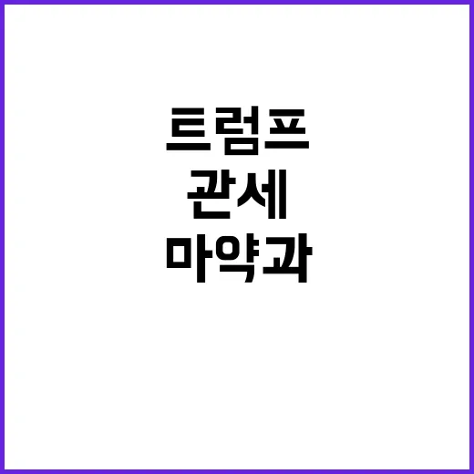 트럼프 관세로 마약과 국경 문제 동시 타격!