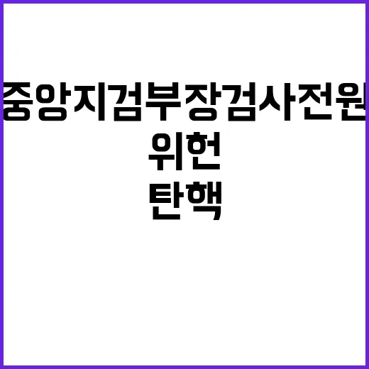 위헌 탄핵 중앙지검 부장검사 전원 성명!