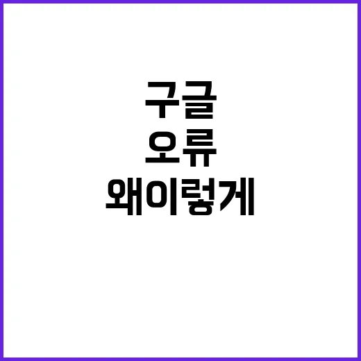 ‘구글 오류’ 사람…