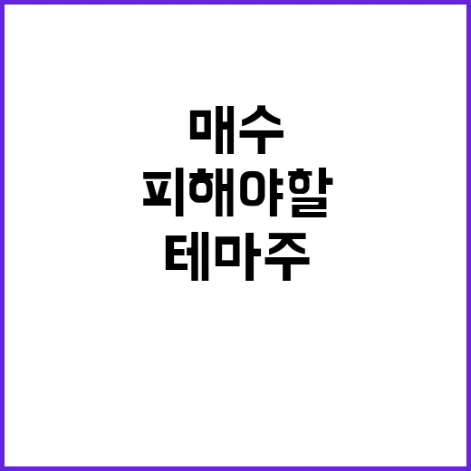 테마주 경고 추격 매수 피해야 할 이유!