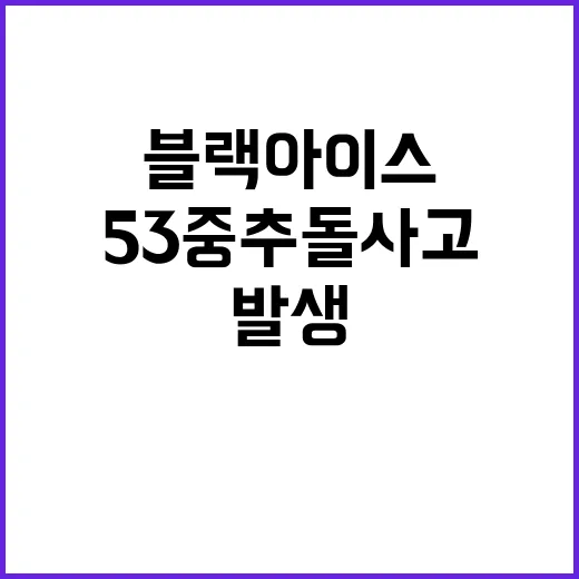 첫눈 악몽 블랙아이스 53중 추돌 사고 발생!