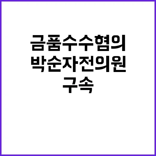 법정구속…박순자 전 의원 금품수수 혐의로 재판