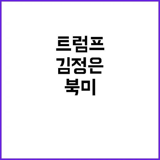 북미 회담 트럼프의 파격적 제안! 김정은의 반응은?