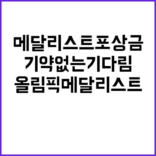 올림픽 메달리스트 …