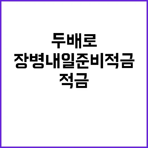 ‘장병내일준비적금’ 두 배로 늘어나는 비밀 공개!