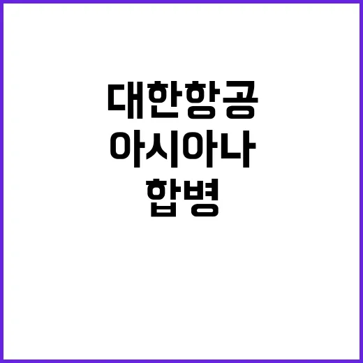 합병 대한항공·아시아나 연내 최종 승인 확정!