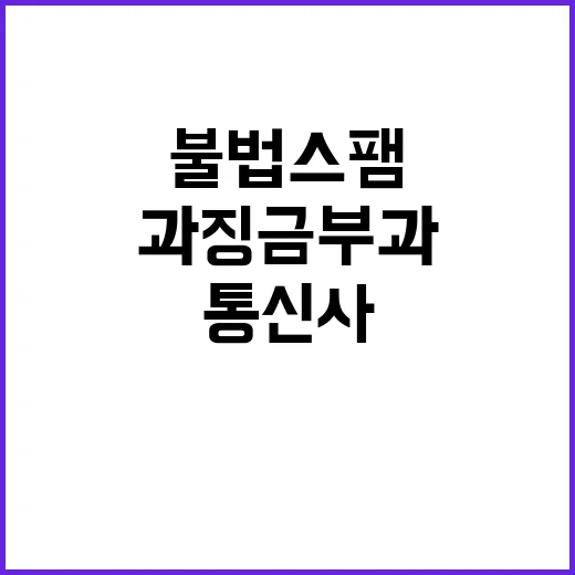 불법스팸 범죄 통신…