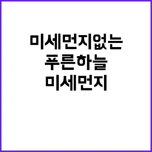 푸른 하늘 미세먼지…