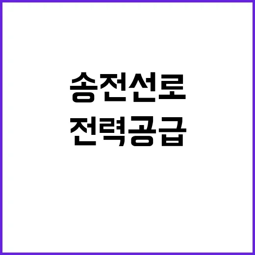 송전선로 12월 준공 및 전력 공급 시작!