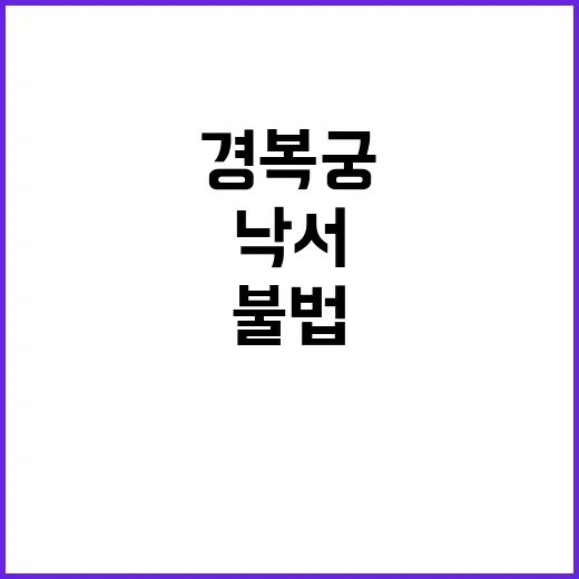 돈과 낙서 경복궁의 불법 행위 폭로!