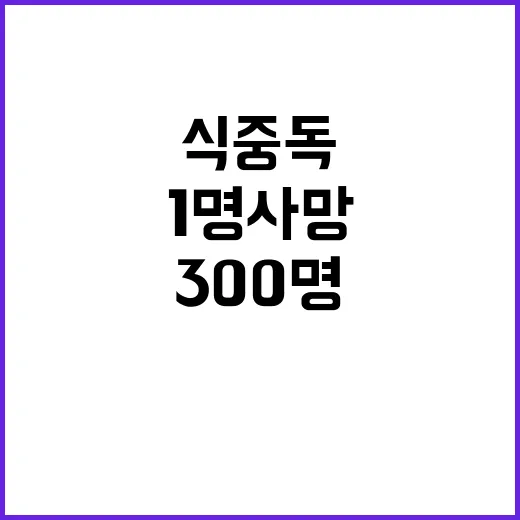 식중독 사건 300명 피해에 1명 사망!