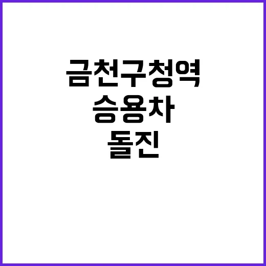 사고 영상 금천구청역 승용차 돌진과 전철 충돌!