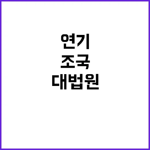 대법원 조국 선고 …