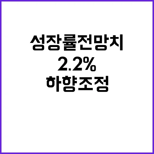 OECD 한국 성장률 전망치 하향 조정 2.2%에서 2.1%