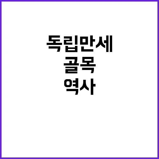 독립만세 골목에서 느껴지는 항일역사 숨결!