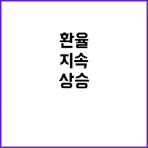 환율 상승 정국 불안으로 원화 약세 지속!