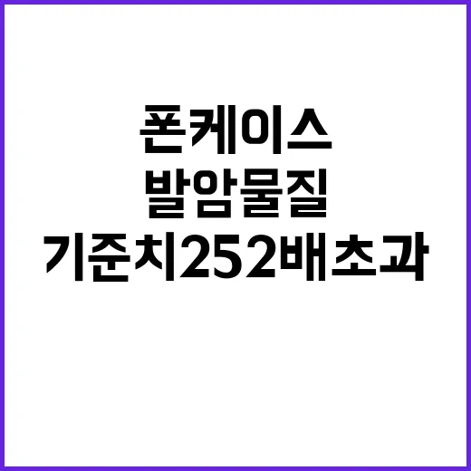 발암물질 폰케이스 기준치 252배 초과 충격 사실!