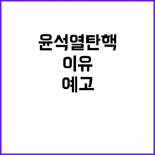 윤석열 탄핵 예고된 파장과 결방의 이유!