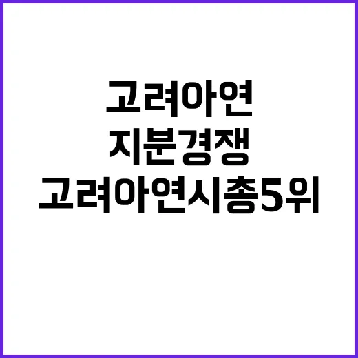 지분경쟁 고려아연 …