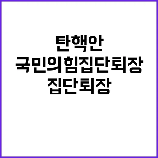 윤석열 탄핵안 무효화 국민의힘 집단 퇴장!