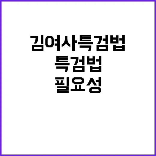 야당 책임 총리제 필요성 김여사 특검법 의무화!